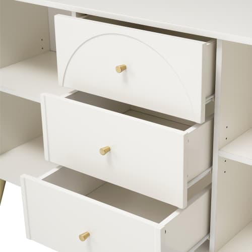 Modern Cream White Sideboard with Arched Drawer Fronts - image 2