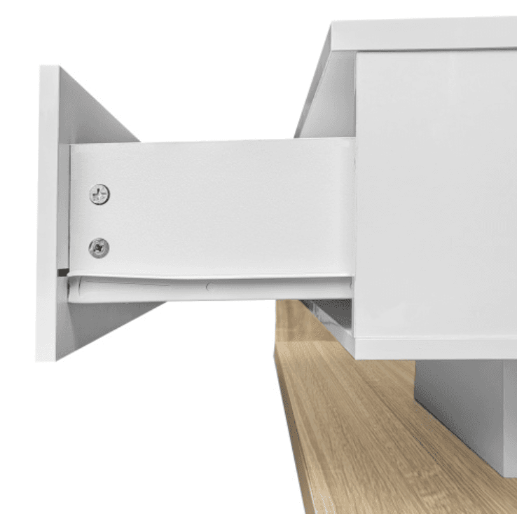 Modern Coffee Table with LED Lights, White High Gloss & Wood Finish - image 9