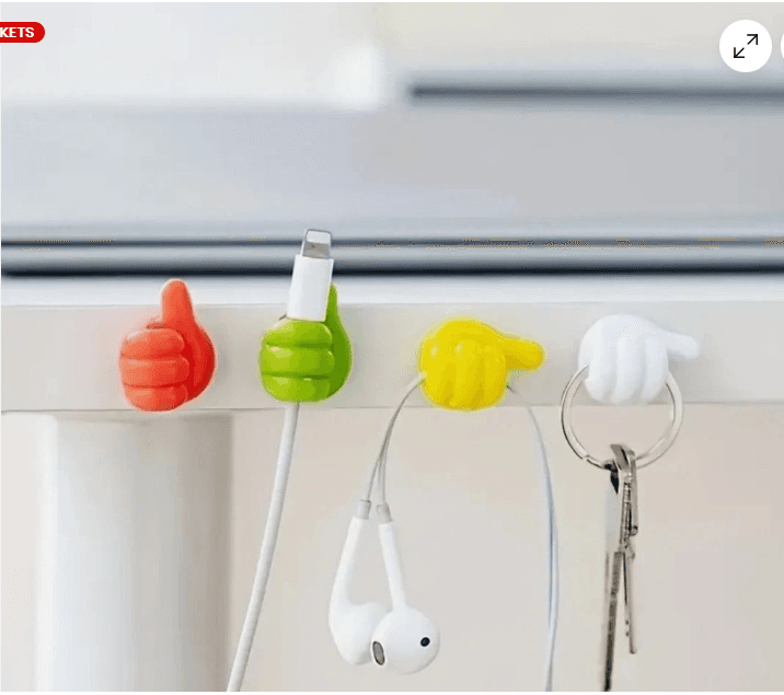 Organise Effortlessly with 10 Fun Thumb-Shaped Wall Hooks