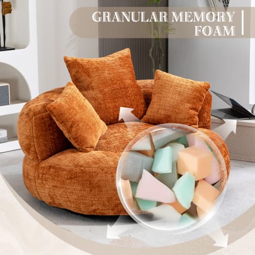 Unwind in Ultimate Comfort with Our High-Back Chenille Bean Bag - image 9