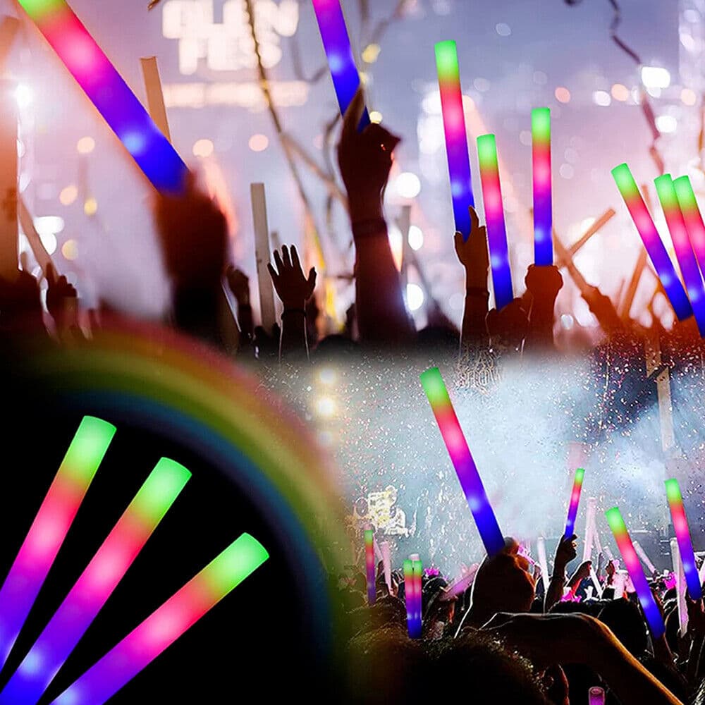 Transform Your Event with 100 Multi-Coloured LED Foam Batons - image 15