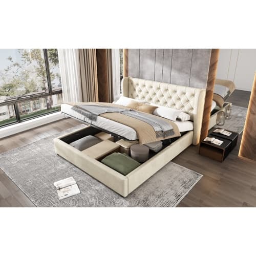 Effortless Storage Meets Timeless Style in this Velvet Bed - image 19