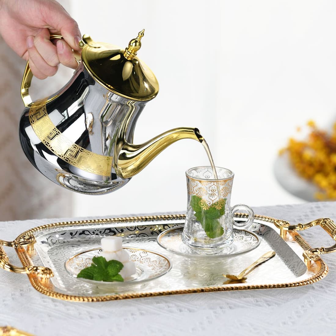 Transform Your Hosting with This Elegant Gold Tray Set - image 1