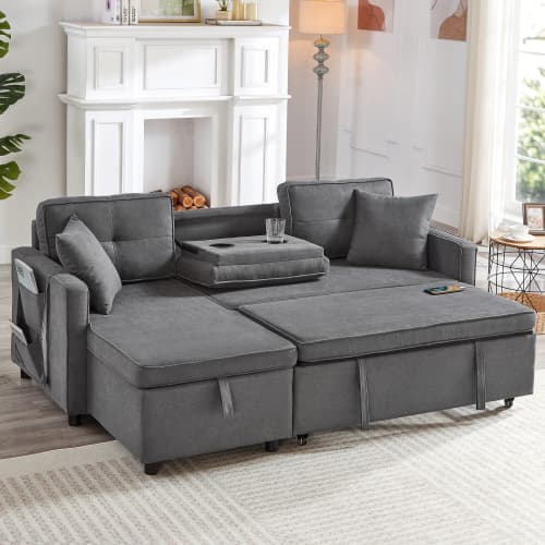 Effortless Comfort: Villalta Home Grey Corner Sofa Bed with Storage - image 9