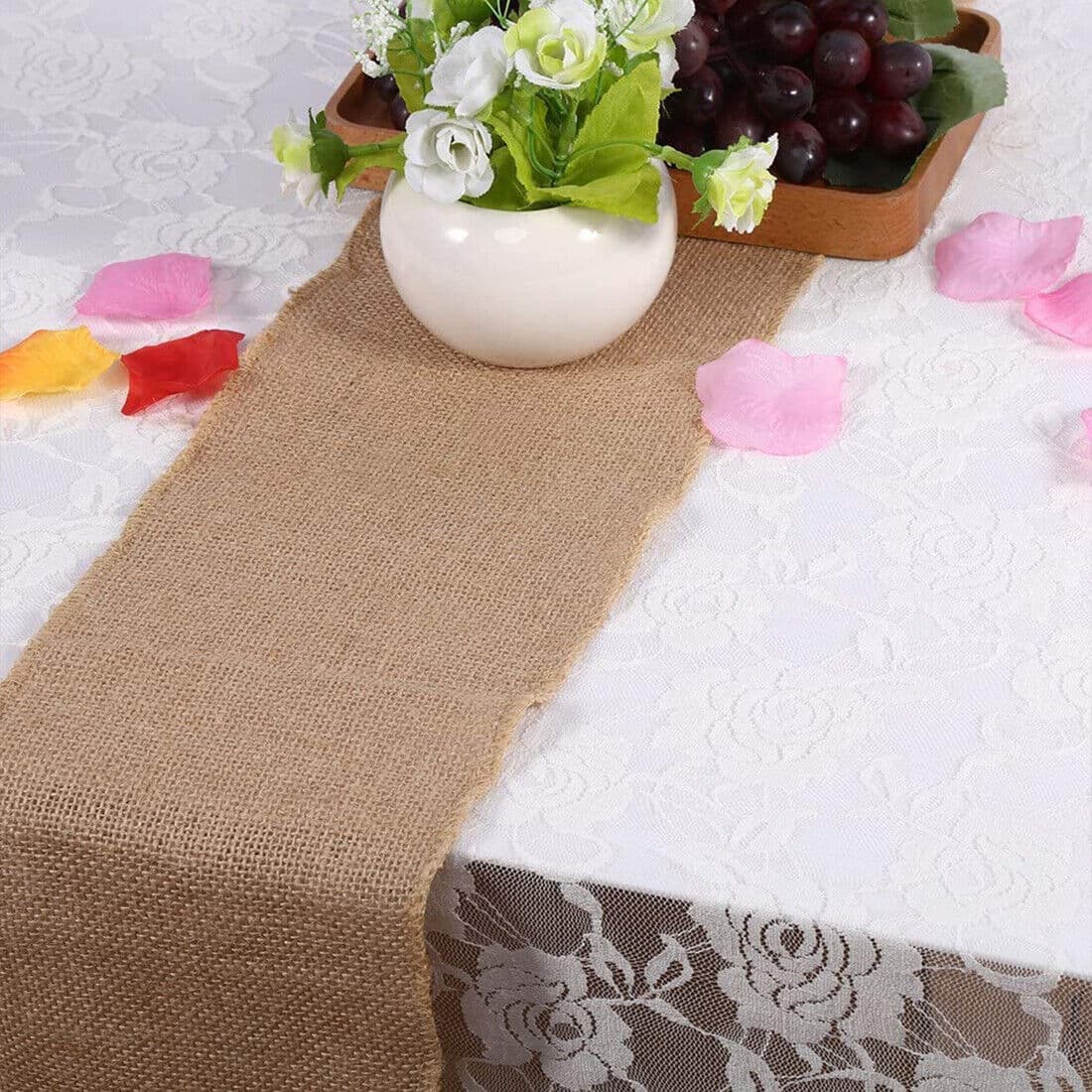 Transform Your Event with this 10m Rustic Hessian Runner Roll - image 5