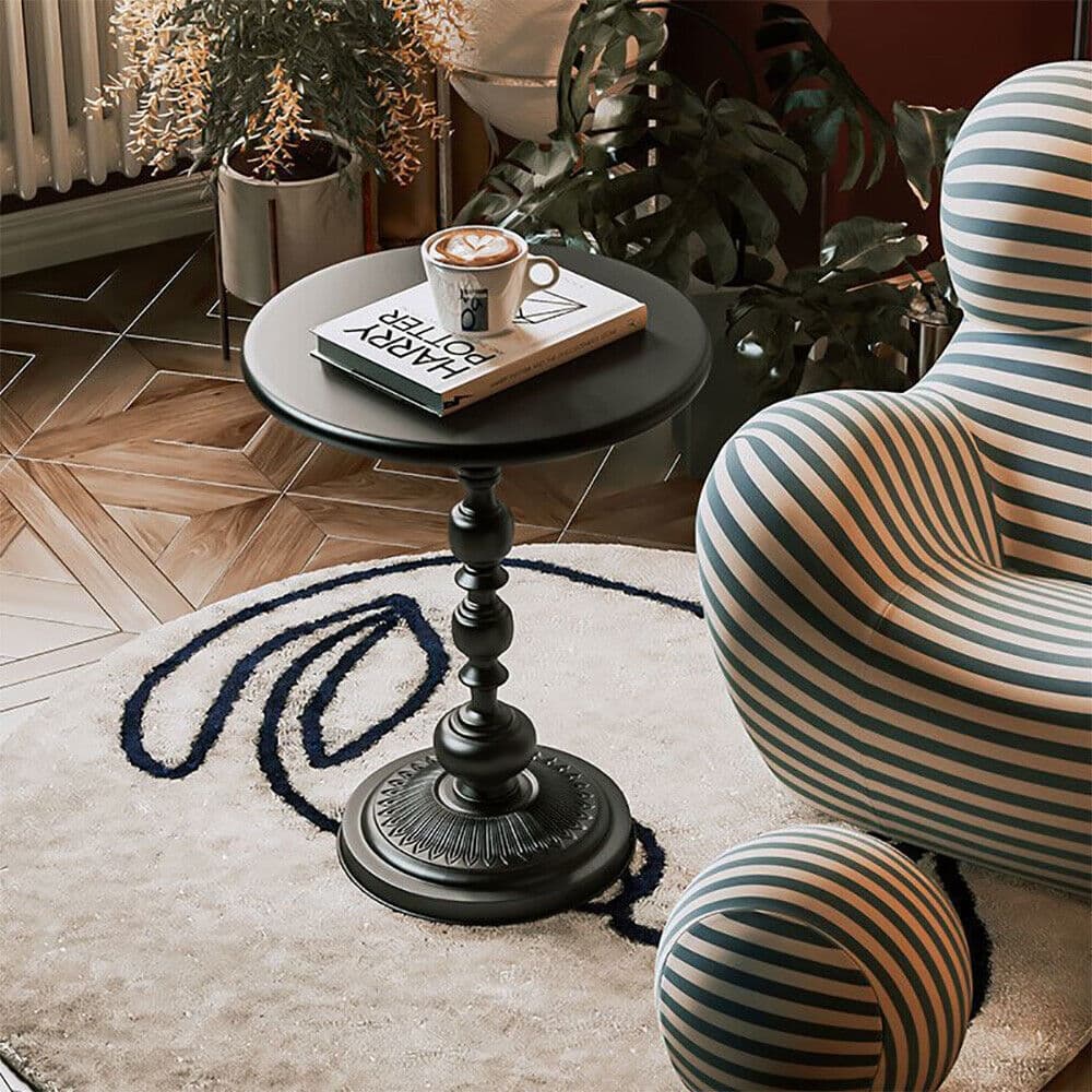 Effortless Style: Vintage Matte Metal Round Side Table - image 1