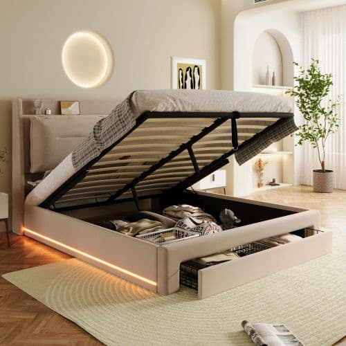 Transform Your Bedroom with this Premium Velvet Storage Bed - image 28