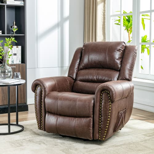 Large Faux Leather Power Lift Recliner with Massage & Heat - image 2