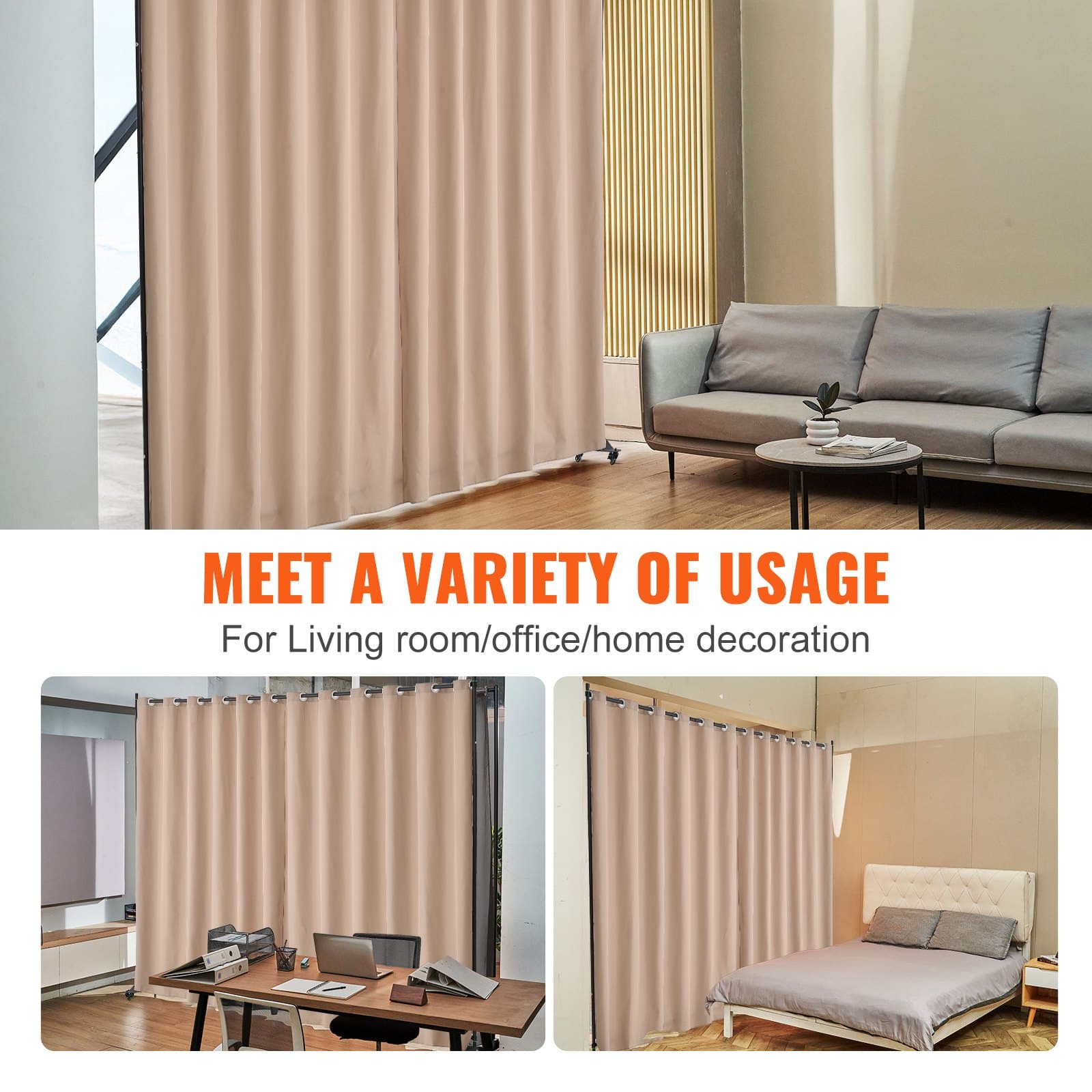 Portable Partition Screen on Wheels for Home & Office - image 4