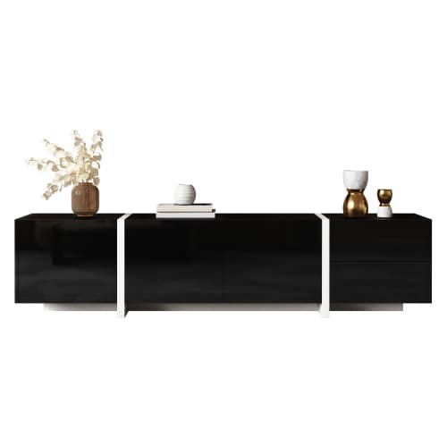 Modern Black High Gloss TV Stand, 170cm