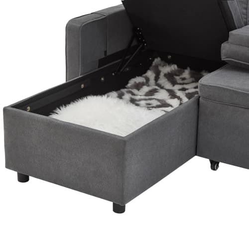 Effortless Comfort: Villalta Home Grey Corner Sofa Bed with Storage - image 11