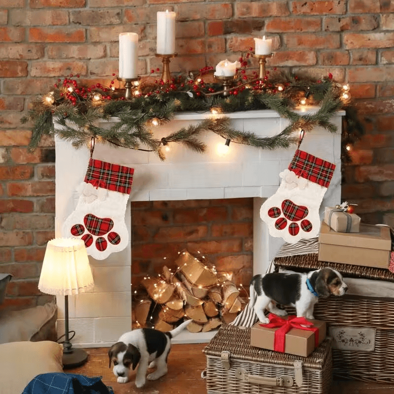 Spoil Your Pet with this Large Red Plaid Dog Stocking - image 2