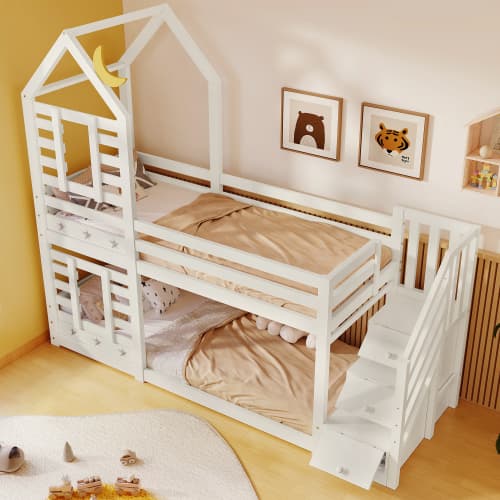 A Magical Cabin Bunk Bed with Clever Staircase Storage - image 12