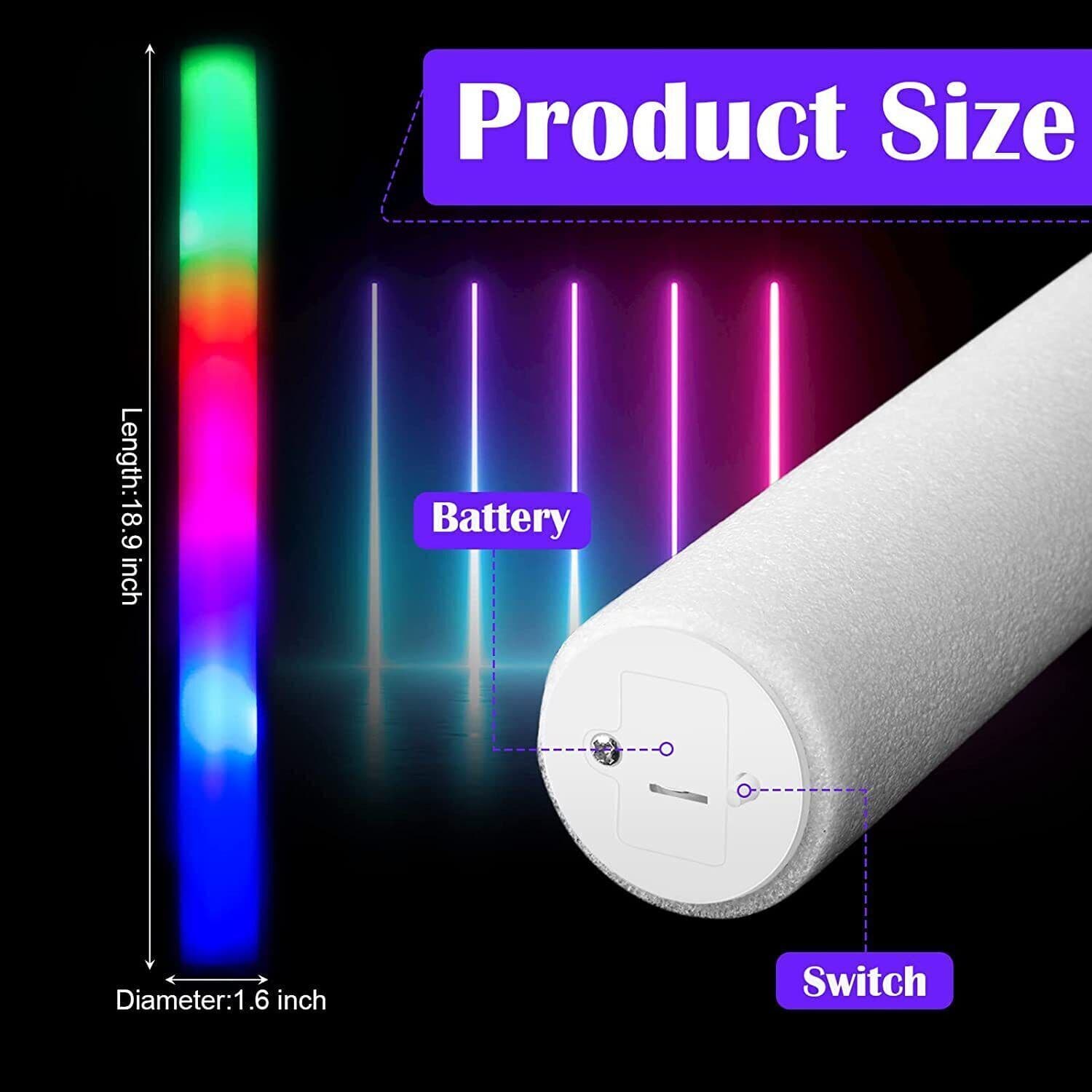 Transform Your Event with 100 Multi-Coloured LED Foam Batons - image 11