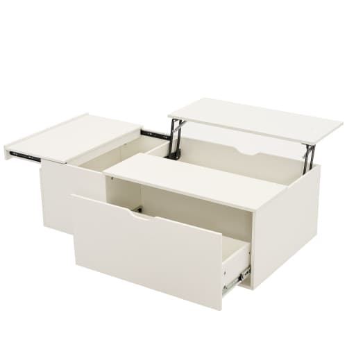 Transform Your Living Room with a Multifunctional Coffee Table - White