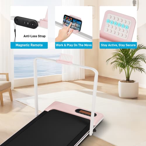 Compact Folding Treadmill with Adjustable Incline & Handrail - image 15