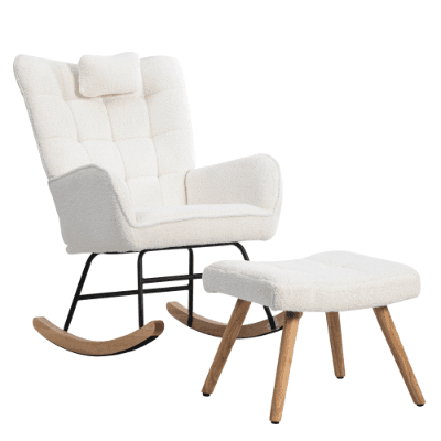 Discover Effortless Comfort in the Villalta Home White Rocking Chair - image 9