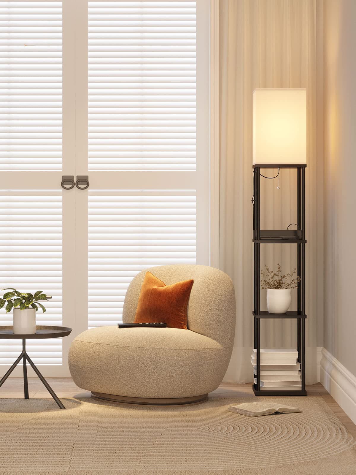 Transform Your Space with this 3-Tier Storage Floor Lamp - image 3