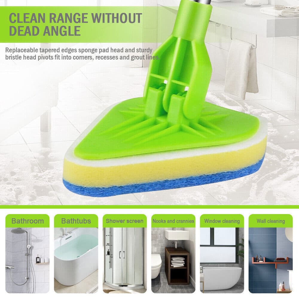 3-in-1 Telescopic Bathroom Cleaning Brush with Interchangeable Heads - image 19