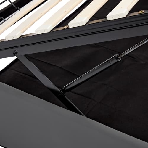 Modern Grey Upholstered King Size Ottoman Bed with LED & USB - image 13