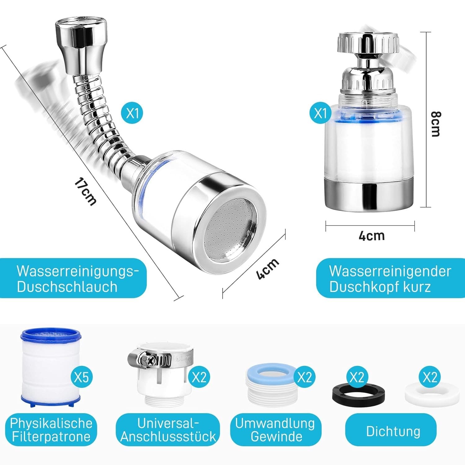 Two tap filters with 360° rotation and five replacement cartridges - image 12