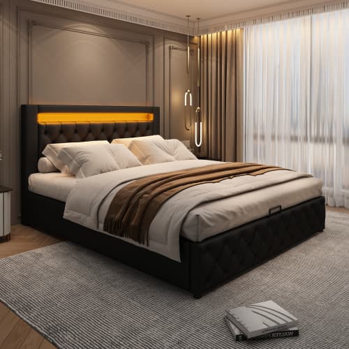 Transform Your Bedroom With This White LED Storage Bed - image 19