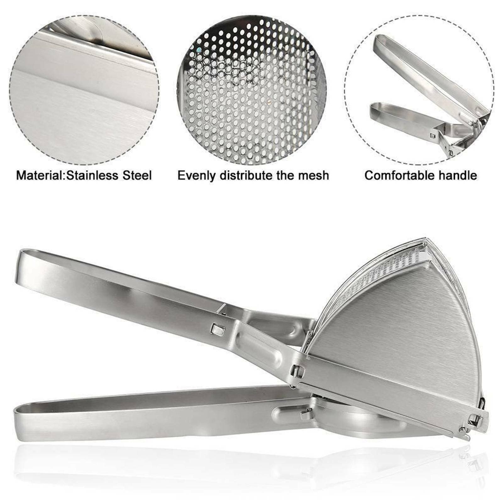 Effortless Stainless Steel Potato Ricer and Press - image 2