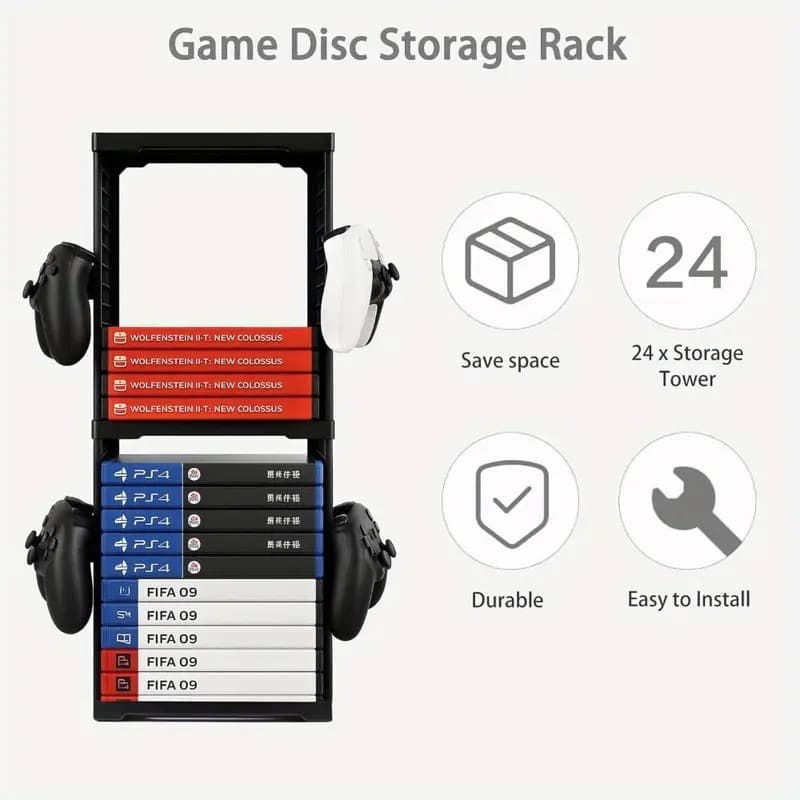 Organise Your Gaming Setup with this 24-Disc Storage Tower - image 2