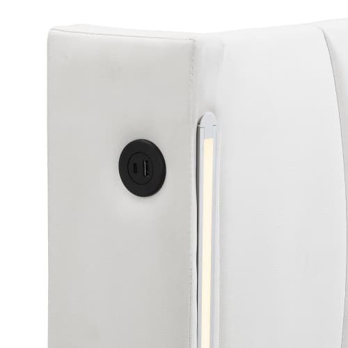 Modern King Size Ottoman Bed with LED Lighting and USB Charging - image 5