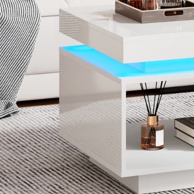 Illuminate Your Space with a High Gloss LED Coffee Table - image 8