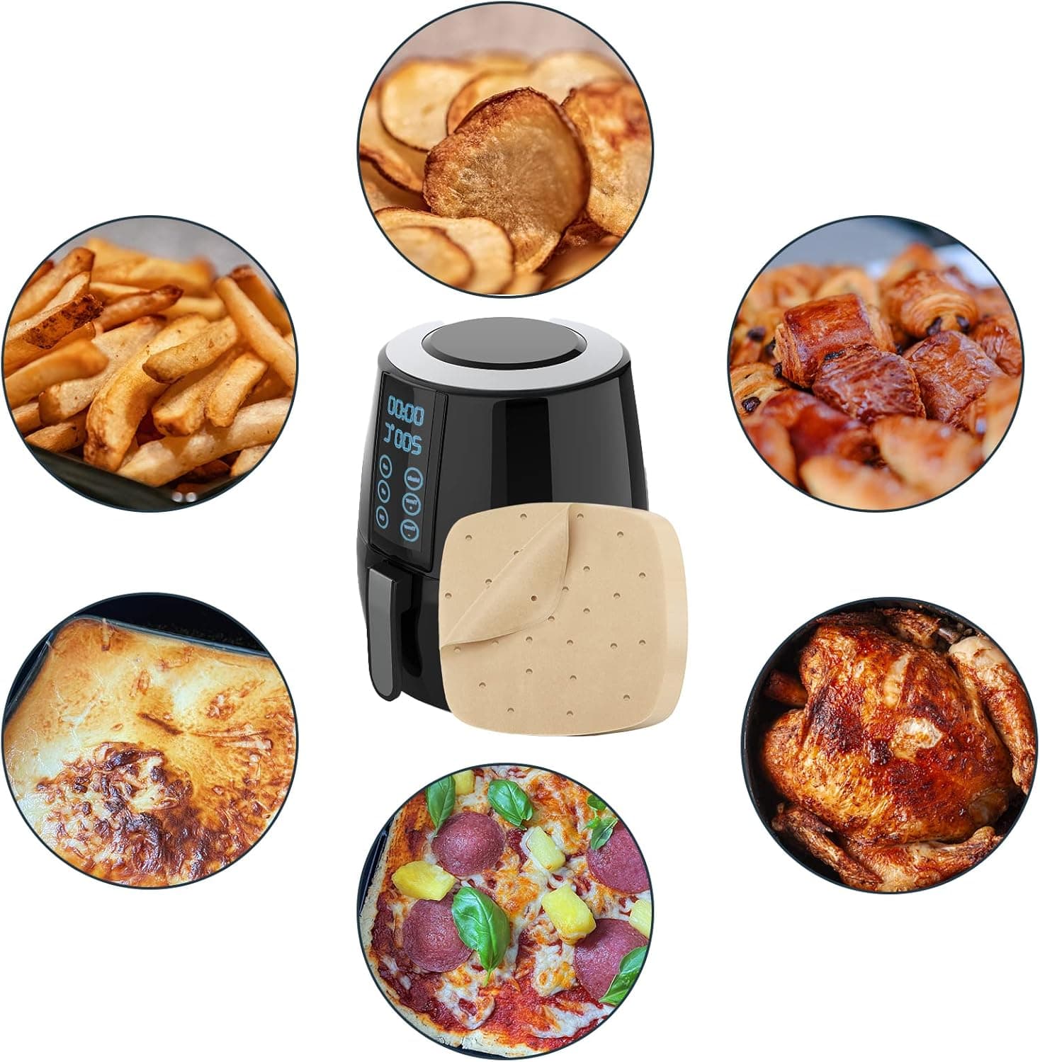 Effortless Cleanup with Premium 9-Inch Air Fryer Liners - image 7