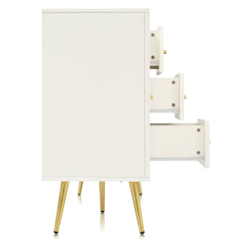 Modern Cream White Sideboard with Arched Drawer Fronts - image 14