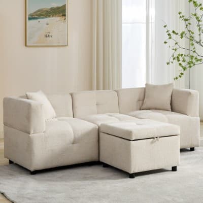 Effortless Comfort: 80-Inch Fabric Sectional Sofa - image 31