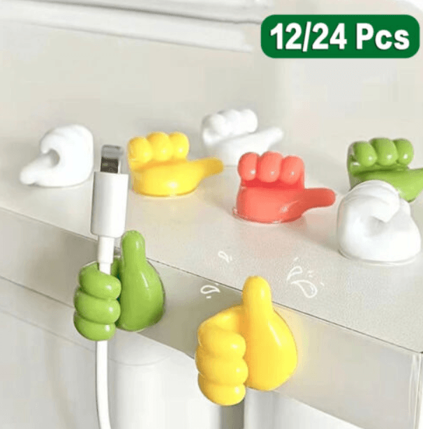 Self-Adhesive Thumb Hooks for Cables and Small Items - Default