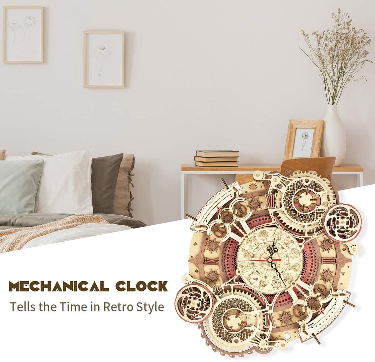 DIY Kit: Wooden Zodiac Wall Clock 3D Puzzle - image 10