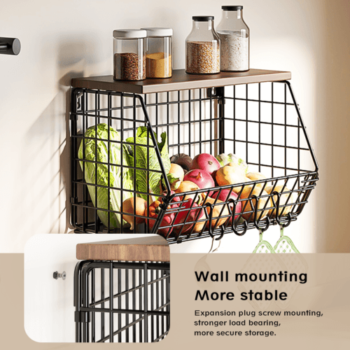 Space-Saving 2-Pack Metal Fruit Baskets for Effortless Storage - image 8