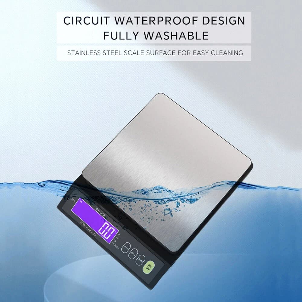 Effortless Baking with Waterproof 10kg Digital Kitchen Scales - image 13