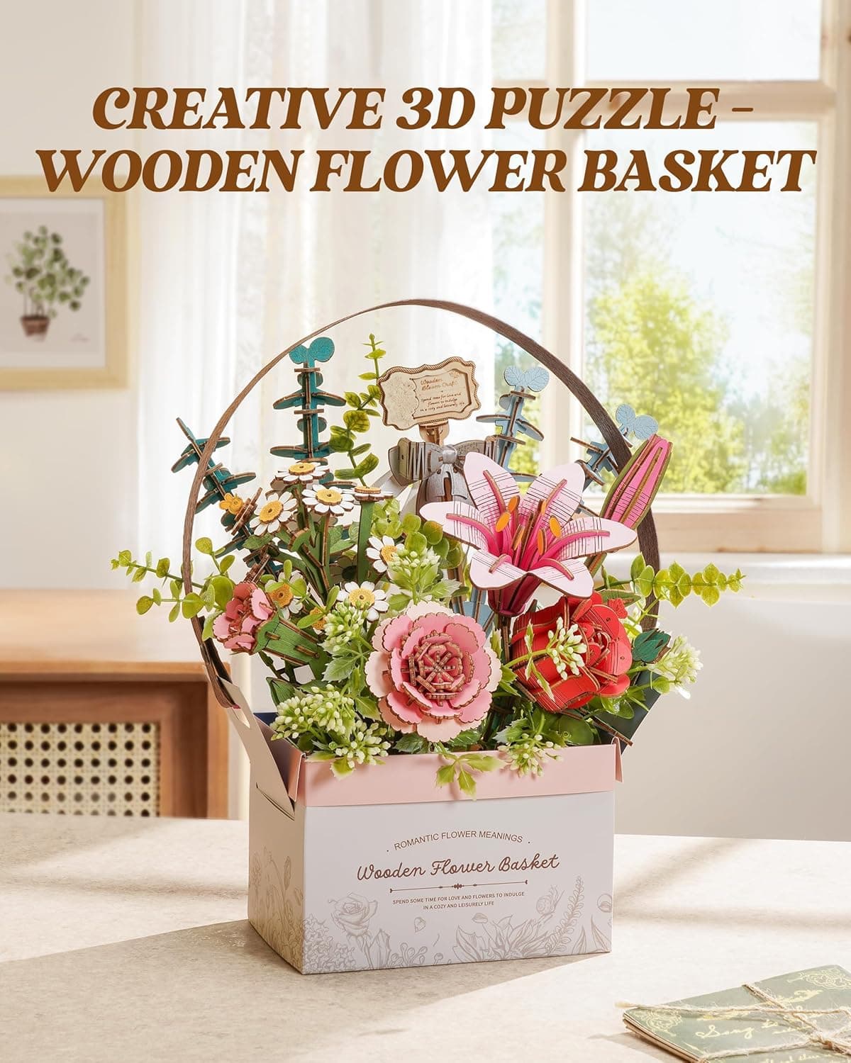 Transform Your Space with this 3D Wooden Flower Basket - image 9
