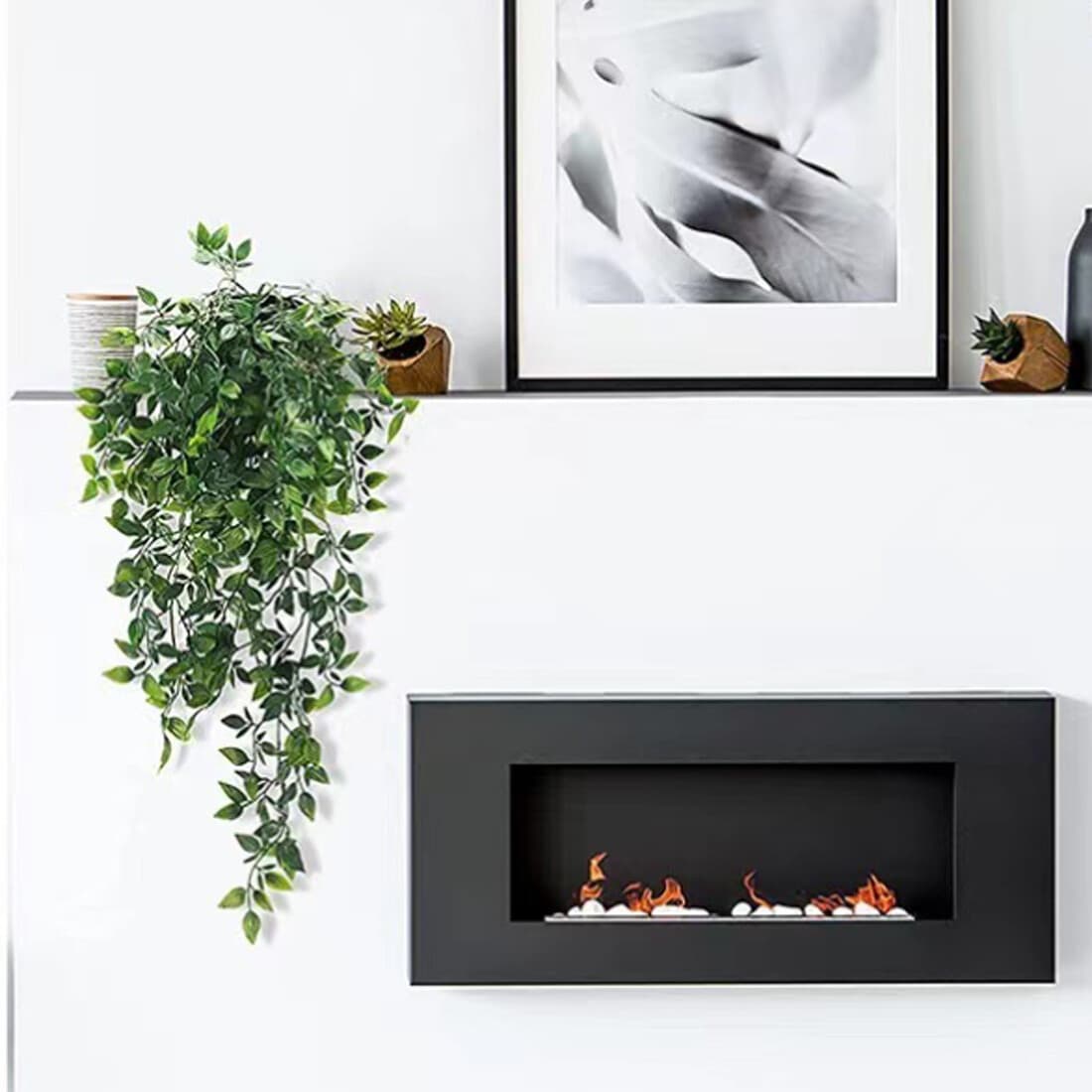 Set of 3 Realistic Artificial Hanging Plants - image 5