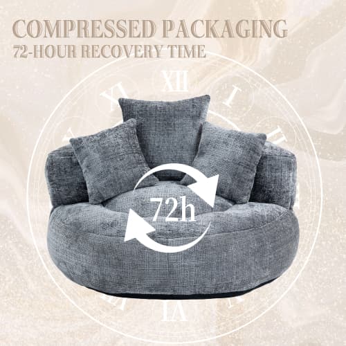 Unwind in Ultimate Comfort with Our High-Back Chenille Bean Bag - image 12