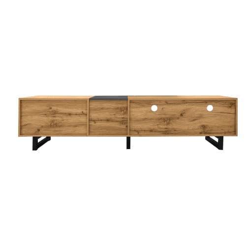 Industrial Style TV Stand, 170cm, in Wood and Grey - image 4