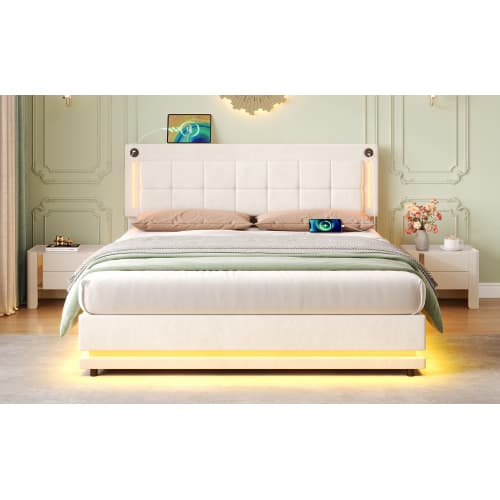 Smart LED Bed with Storage, Lights & USB Charging - image 9