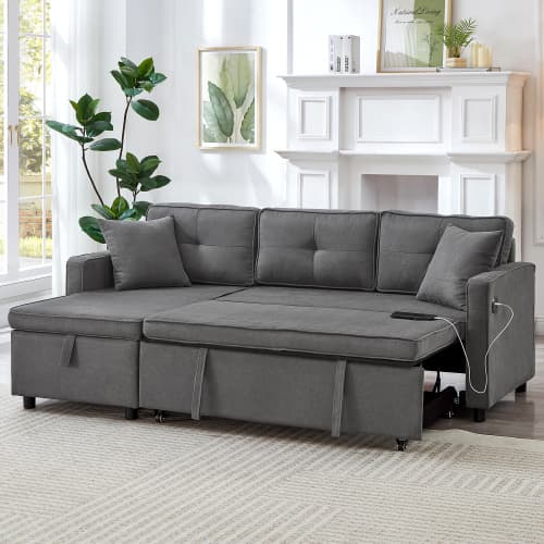 Effortless Comfort: Villalta Home Grey Corner Sofa Bed with Storage - image 7