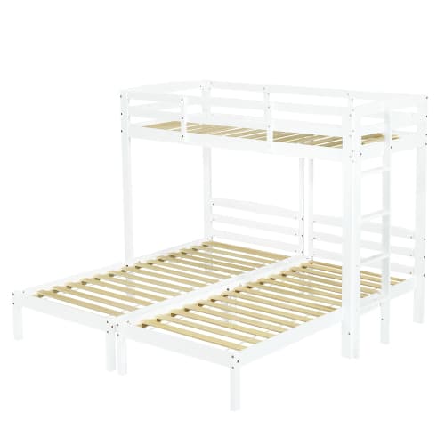 Triple Sleeper Bunk Bed for Kids & Teens - White - image 16