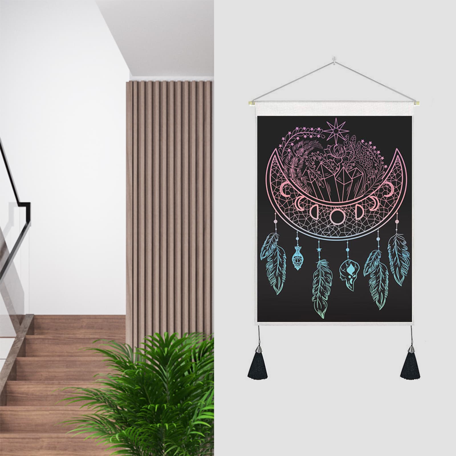 Modern Round Dining Set with Marble Effect Top & 4 Stools - image 11