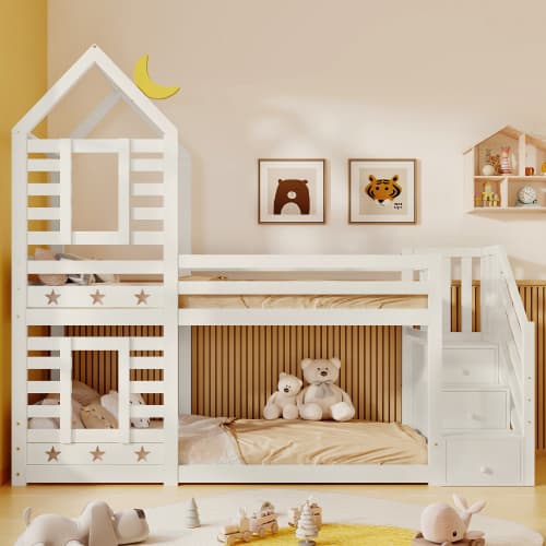 A Magical Cabin Bunk Bed with Clever Staircase Storage - image 26