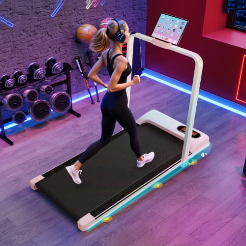 Compact Folding Treadmill with Adjustable Incline & Handrail - image 13