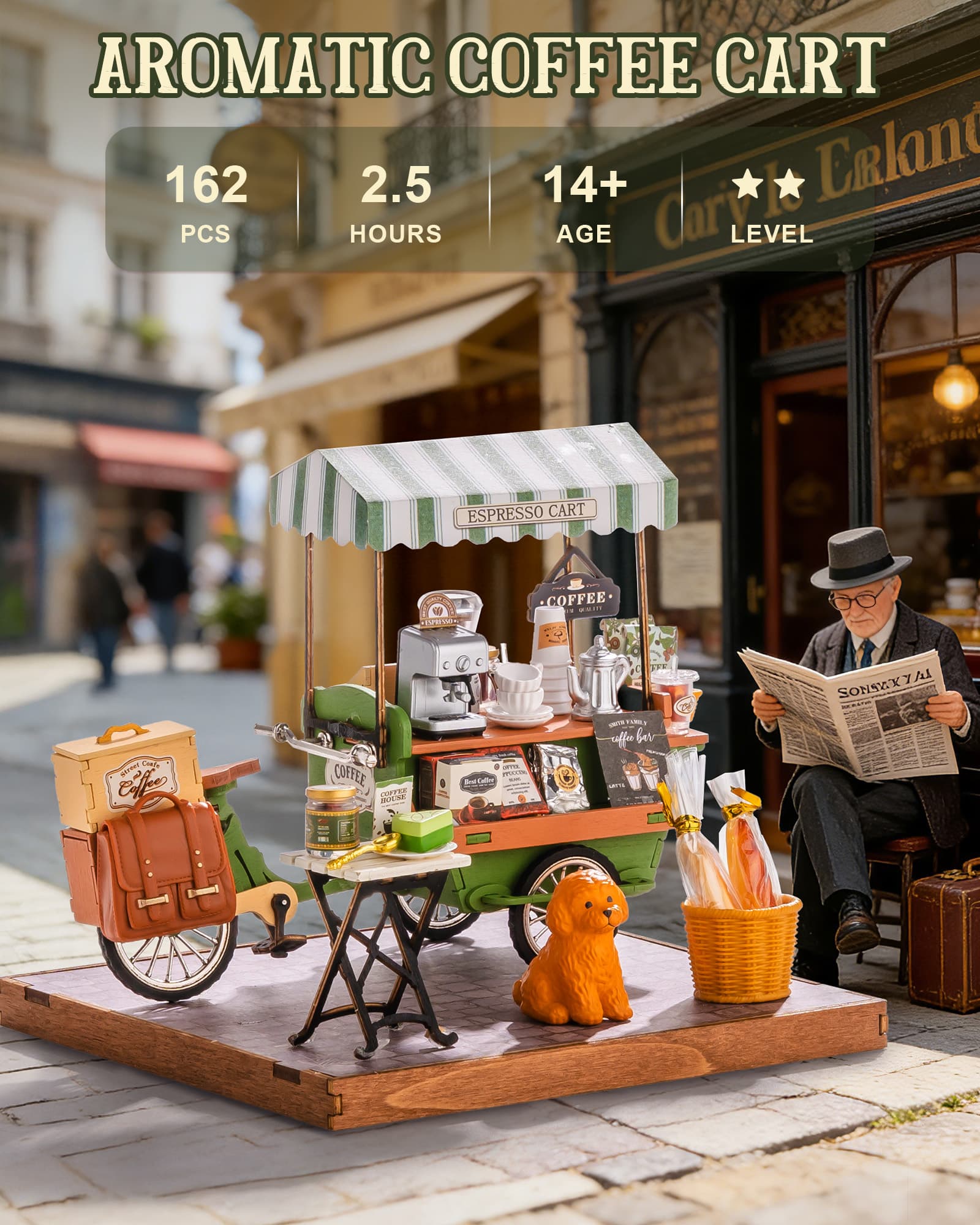 Build Your Own Vintage European Wooden Coffee Cart - image 4