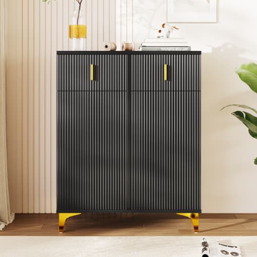Elegant Hallway Storage | A Sideboard Shoe Cabinet with Style