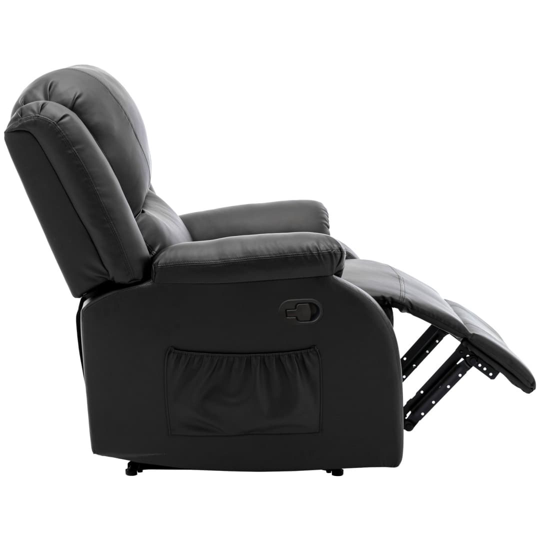 Adjustable Recliner Armchair in Black PU Leather - image 19